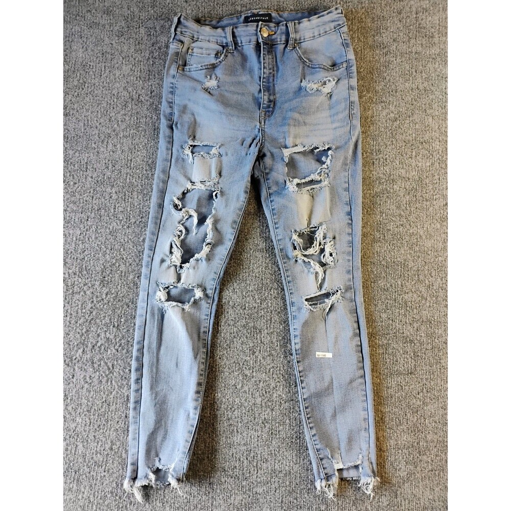 Aeropostale Super High Rise Ankle Jegging Jeans Womens Size 14 Distressed